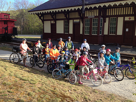 A Perfect Day for Bike-to-School Day at AE/MS
