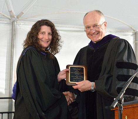 Robin Davis Honored at Colby-Sawyer Commencement