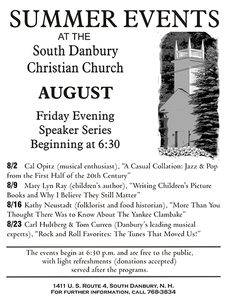 Free Summer Speakers Continue at South Danbury Christian Church