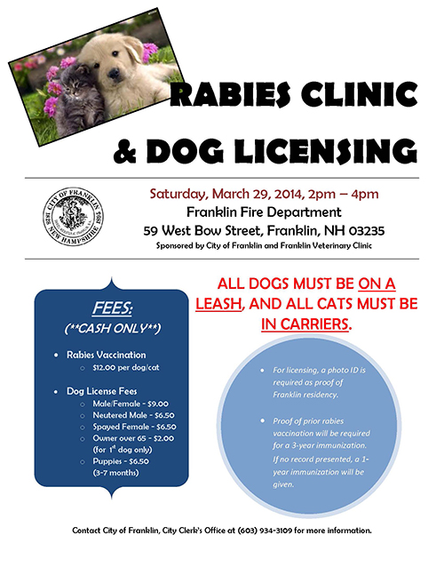 Rabies Clinic at Franklin Fire Department