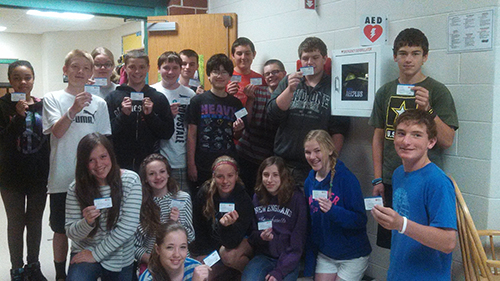 AE/MS Eighth Graders Complete CPR Training