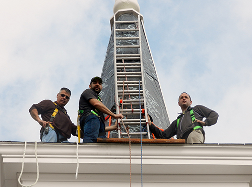 Volunteers Complete Bell Cradle and Steeple Restoration Project