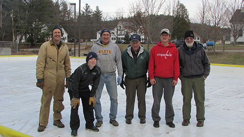 Recreation Committee Prepares the Ice Rink for Winter