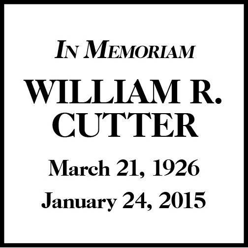 William R. Cutter, January 24, 2015
