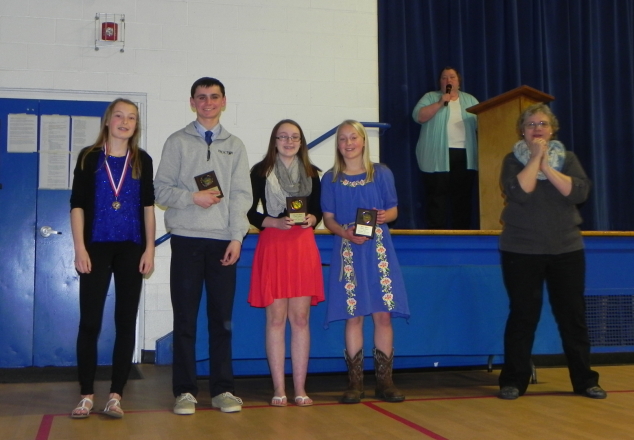 Eighth Graders Collect Awards for Poetry Night