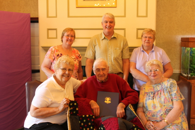 Vic Phelps Honored as 75-Year Grange Member