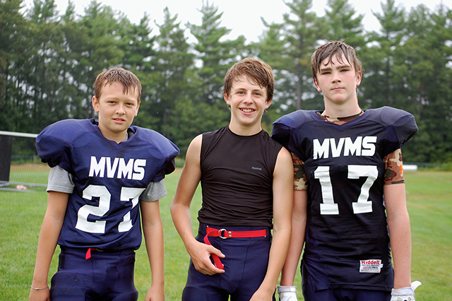 Three AE/MS Students Play Football at MVMS