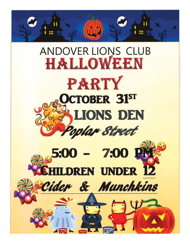 Andover Lions Host Halloween Party