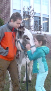 Gunner the Donkey (and Hayden Buswell) Surprise AE/MS Students