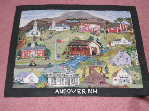 A Beautiful Hooked Rug of Andover Scenes is Complete