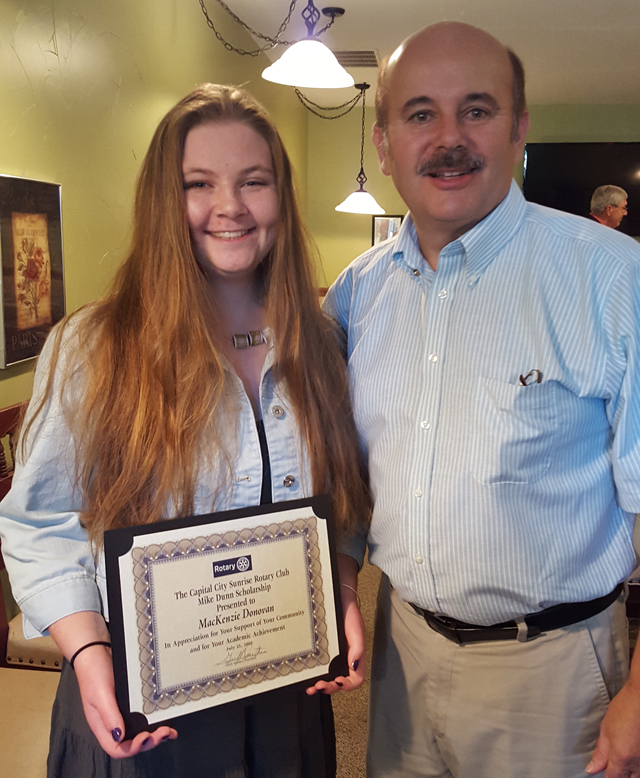 Mackenzie Donovan Receives Rotary Club Scholarship