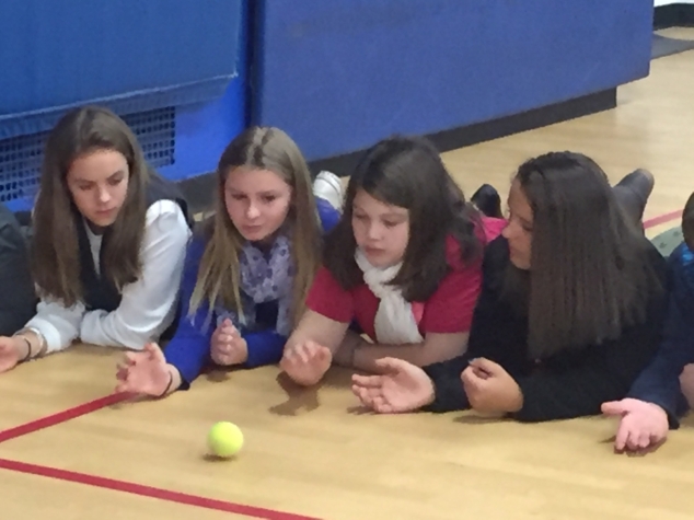 AE/MS Eighth Grade Students Learn Team Building
