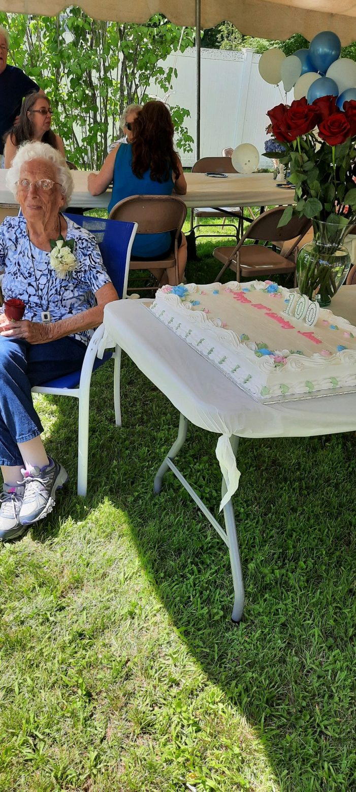 Irene Jewett Celebrates 100th Birthday at Home in East Andover
