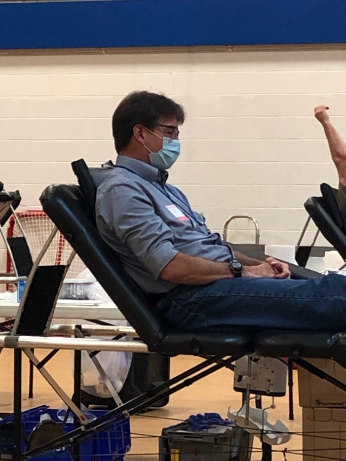 AE/MS Principal Gives Blood During October Blood Drive