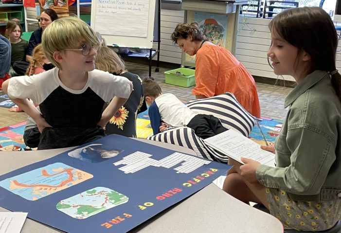 Second Graders Present Earth Change Research to Younger Students