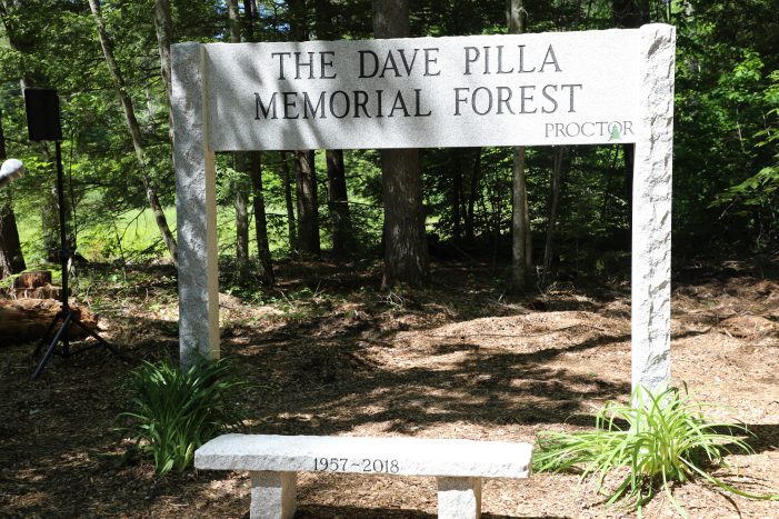 Proctor Holds Dedication Ceremony for the Dave Pilla Memorial Forest