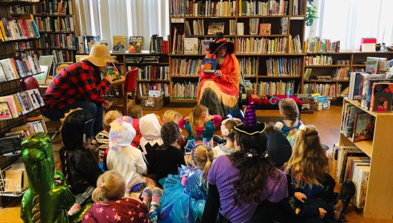 Preschoolers Listen Intently During Storytime at Bachelder Library