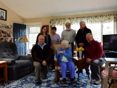 Florence Gove Receives Boston Post Cane as Oldest Resident