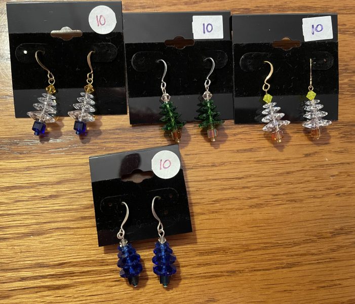 Crystal Holiday Earrings for Sale at Andover Thrift & Gift Shop