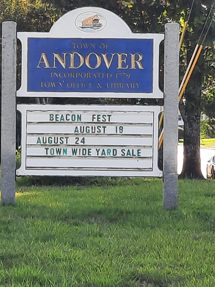 Andover Town Sign Gets Fresh Coat of Paint