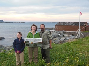 Britta, Annika, and Eric Johnson took the Beacon to L'Anse Aux Meadows, the site of the first Viking settlement in North America, on the northern tip of Newfoundland, Canada. Photo: Heide Johnson
