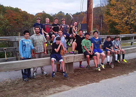 Proctor JV Soccer Helps Keep Blackwater Park in Good Shape