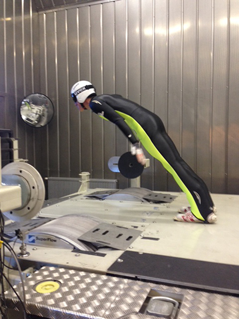 Nick Fairall Trains in European Wind Tunnel