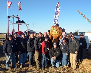 The American Chunker team from Brookline, New Hampshire set a new world record of over 4,900 feet. Don Gross of Andover is fourth from the left. Photo: AmericanChunker.com