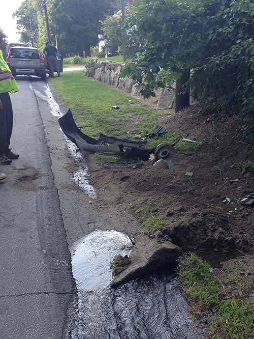 Auto Accident Takes Out Fire Hydrant