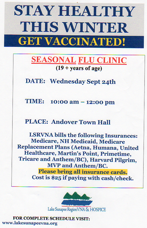 Lake Sunapee VNA Flu Shots