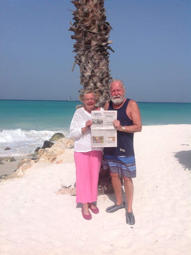 Bill and Loretta Bates celebrated their 50th wedding anniversary recently with a trip to Aruba. They took the Beacon along to snap this photo.