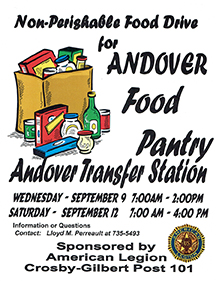 American Legion Post 101 Holds Food Drive