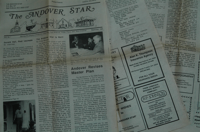 The first issue of The Andover Star, published in September 1988. You can read a copy of the entire first issue at AndoverBeacon.com/Andover-Star. Photo: Charlie Darling