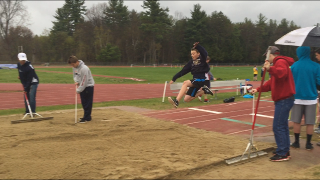 Dillan Reed Takes a Flying Leap at AE/MS Track Meet