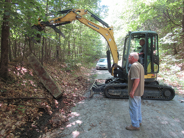 FNRT Restores Milepost to Its Proper Rail Trail Location