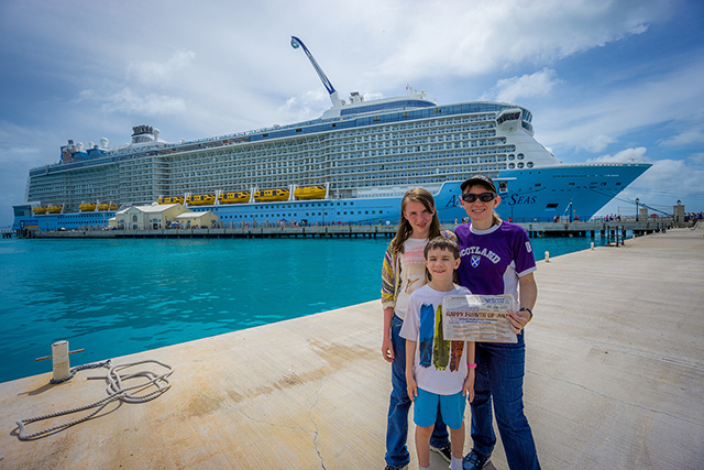 Tiffany Provost writes, "In July we took the Anthem of the Seas cruise ship on a five-night adventure to Bermuda. On the ship we were able to ride bumper cars and roller skate. In Bermuda we visited a lighthouse and swam at a beautiful beach." Pictured are Sierra, Cody, and Tiffany Provost. Photo: Joel Provost