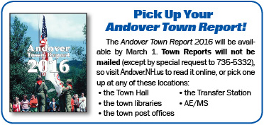 Pick Up Your Andover Town Report 2016!