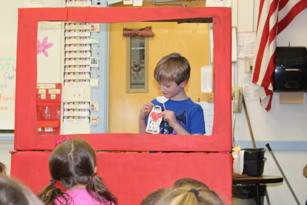 First Grader Creates and Performs Puppet Show