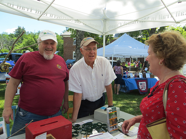 Rail Trail Booth Thanks Volunteers