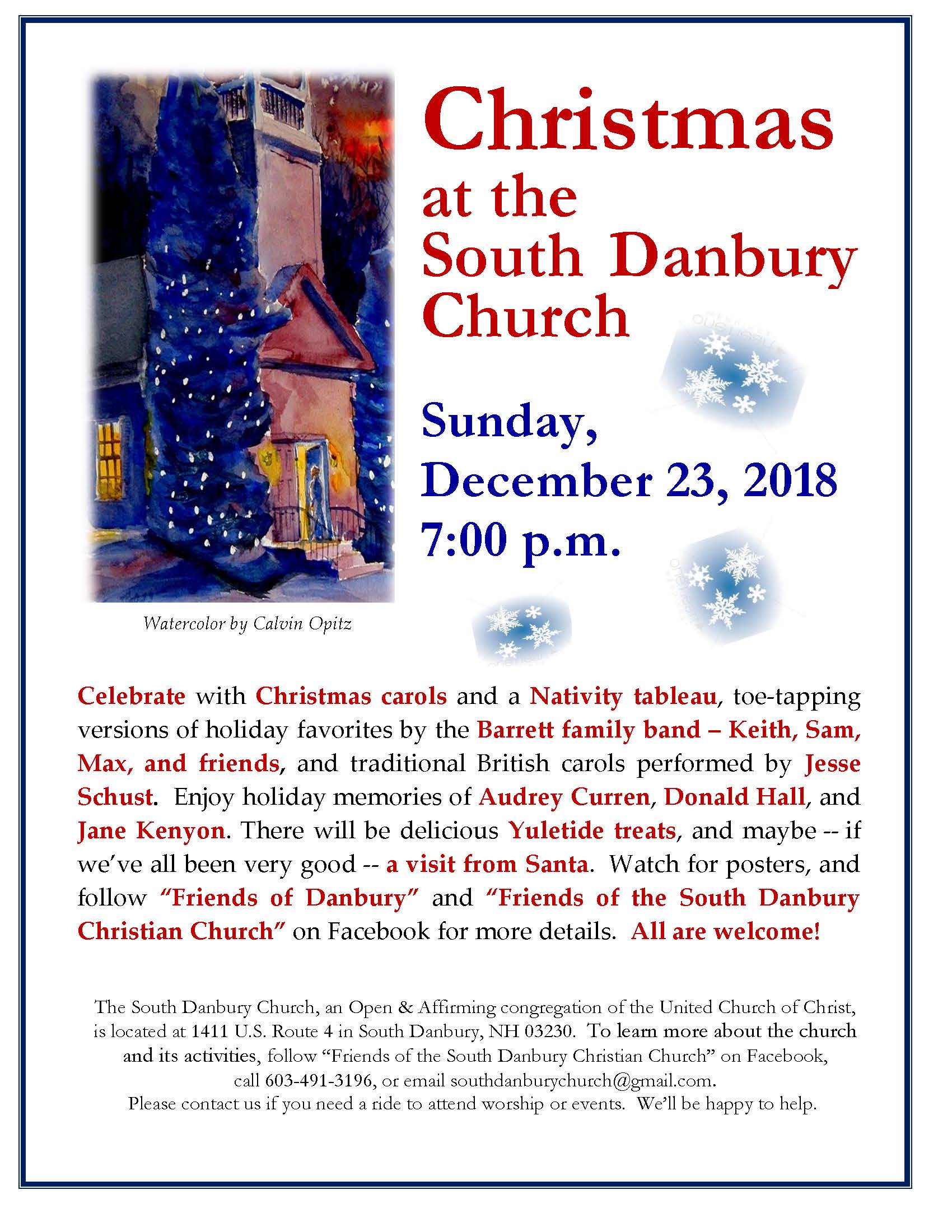 Christmas at South Danbury Christian Church | The Andover Beacon