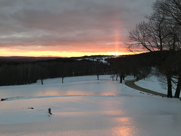 Sunrise from Blueberry Acres Farm in East Andover