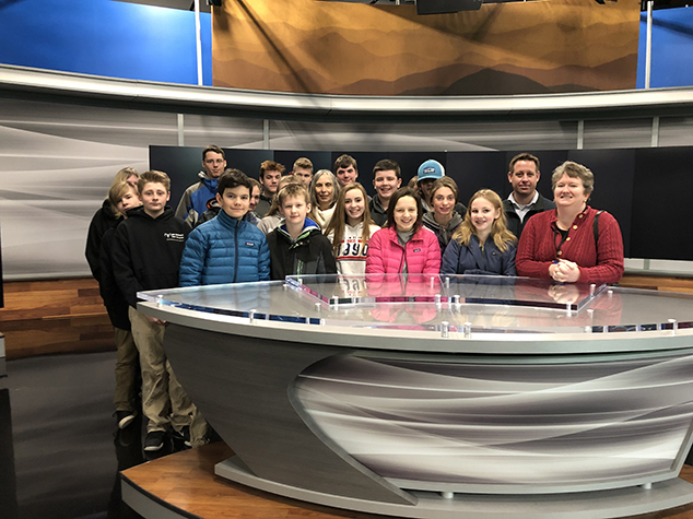 AE/MS Eighth Grade Visits WMUR Studios