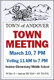 Town Voting, Town Meeting on March 10, 2020