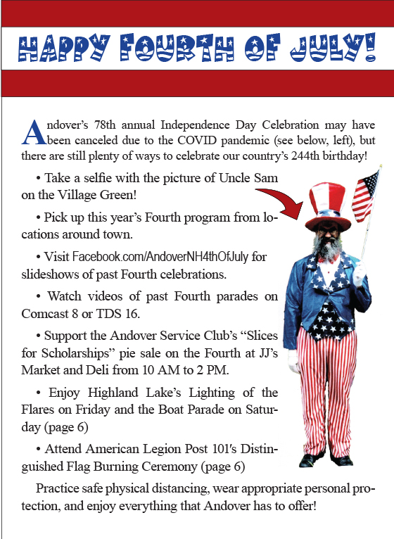 Celebrate the Fourth of July in Andover