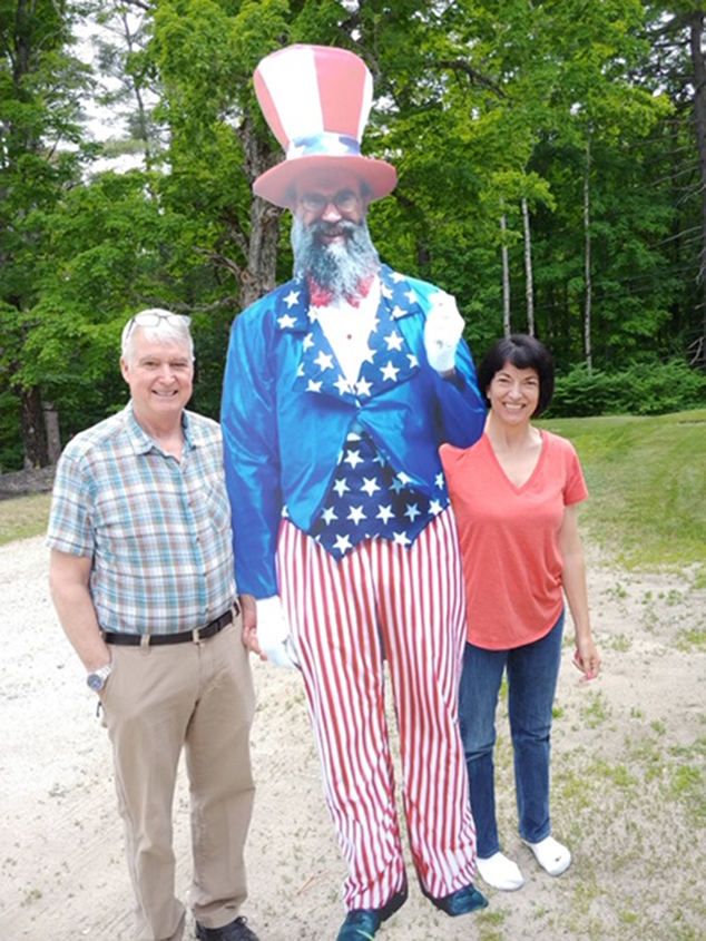 Doug and Alita Phelps Get Their Picture Taken With Uncle Sam