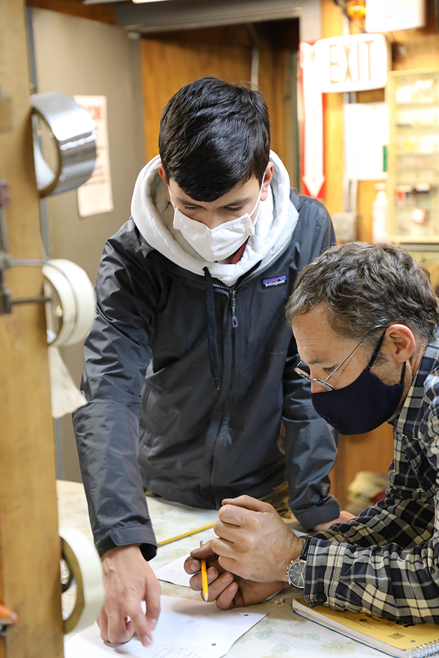 Andover Proctor Student Assists Metal Engineering Teacher with Art Courses