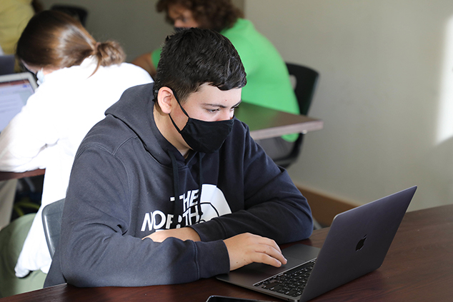 Andover’s Miles Hurlbutt Studies During World History Class