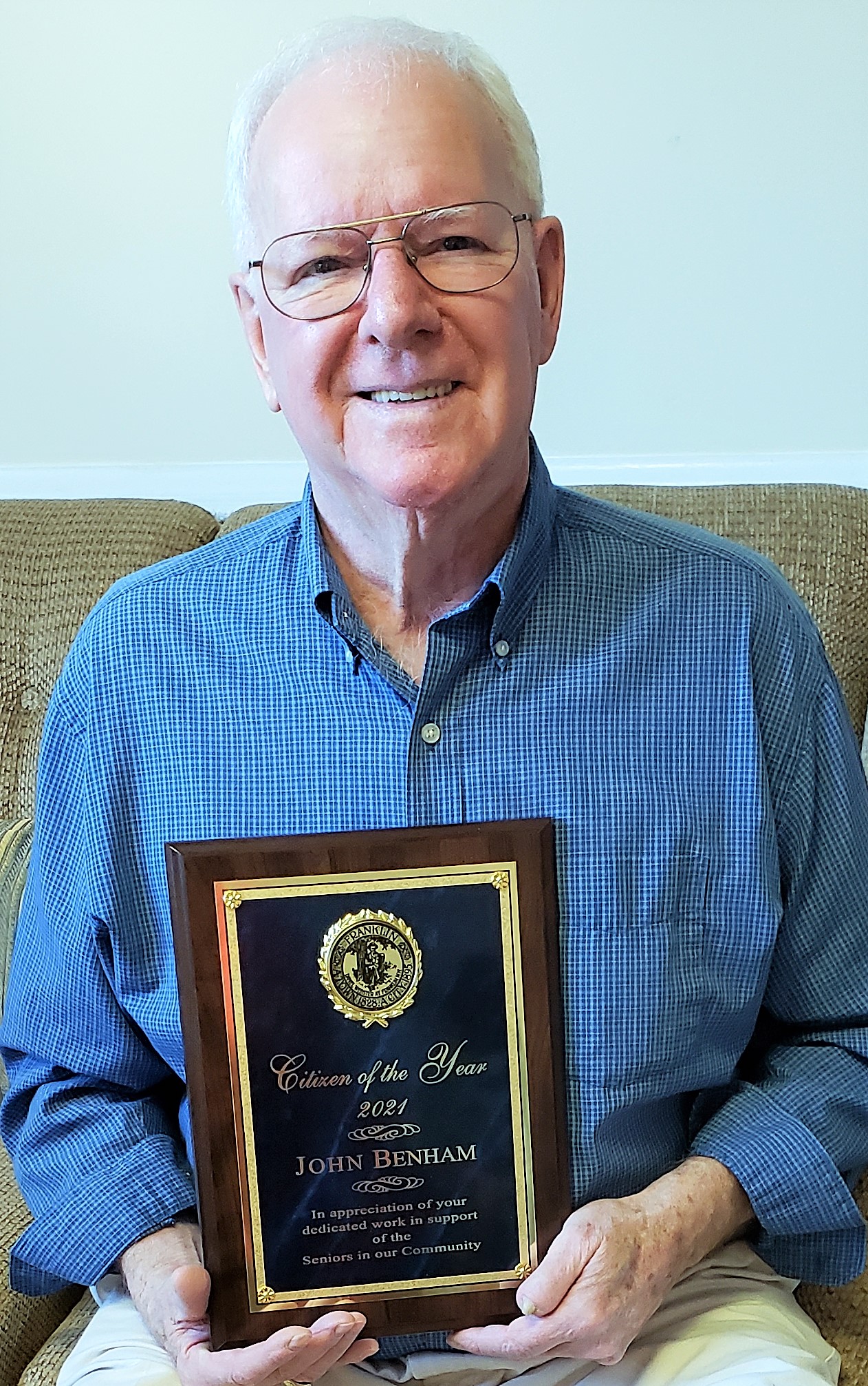 John Benham Receives Franklin's Citizen of the Year Award | The Andover  Beacon