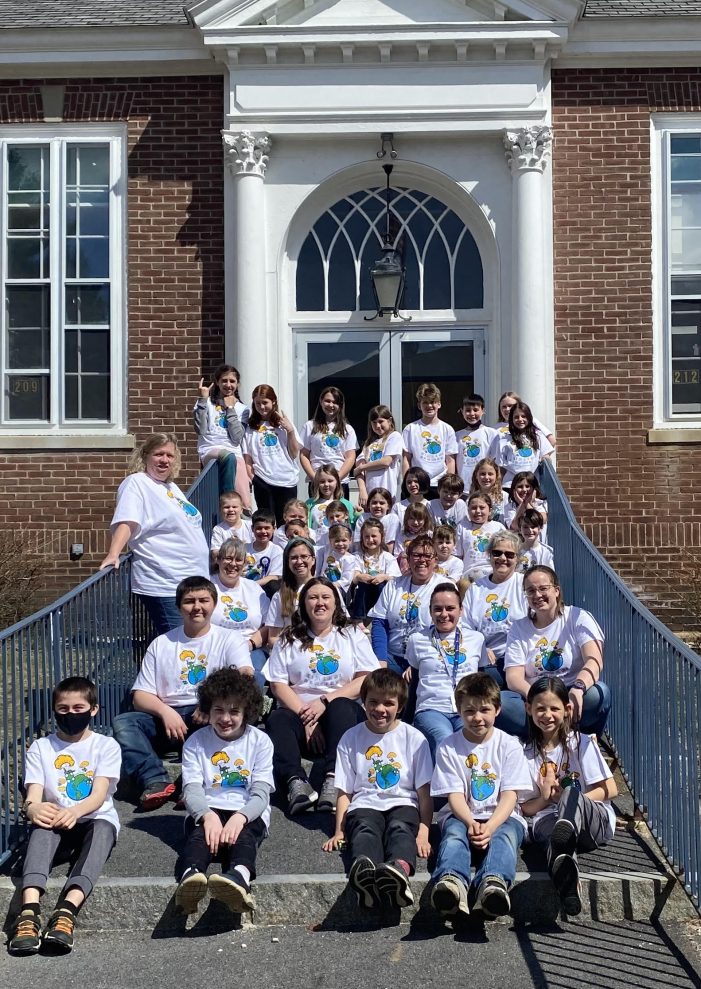 AE/MS Students and Staff Show Off Student-Designed Earth Day Shirt