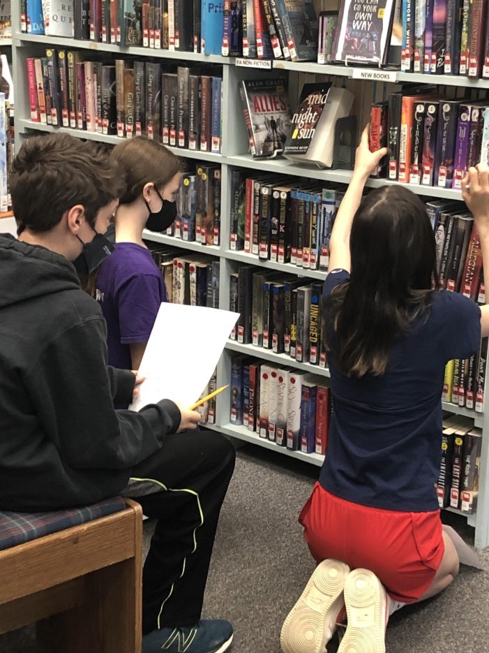 Sixth Graders Explore the Library at an Educational Scavenger Hunt